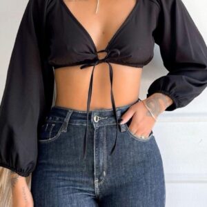 CROPPED MANGA LONGA